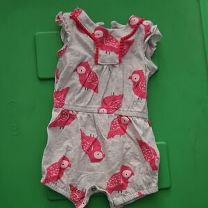 Carter's Pink and Gray Bird Bodysuit